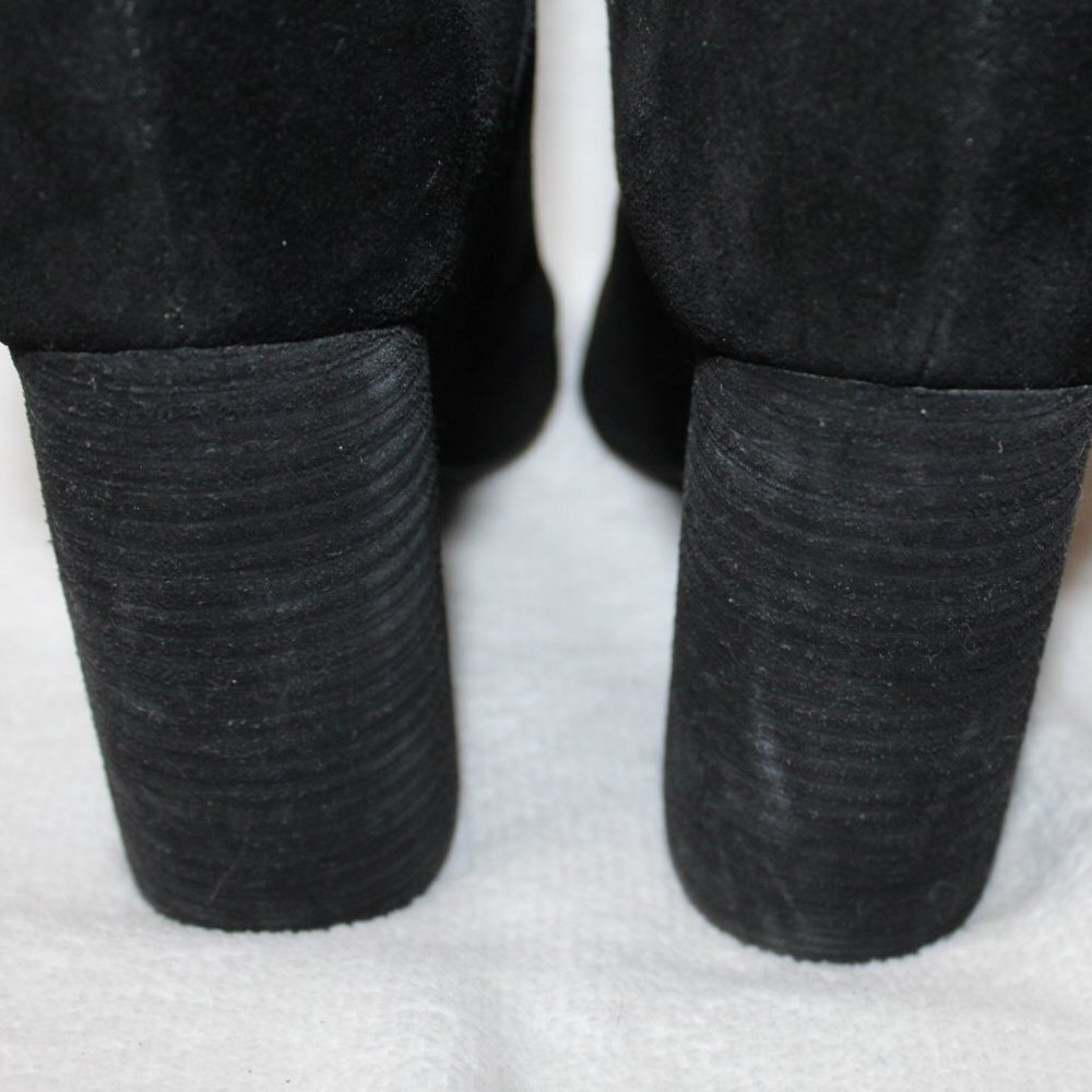Jeffrey Campbell tall black suede slouchy heeled boots size 9 - Picture 7 of 8